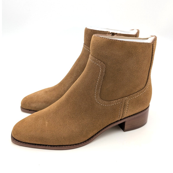 Cole Haan Naia Suede Ankle Heel Booties Women's Brown Size US5.5B EU36 - Picture 1 of 9